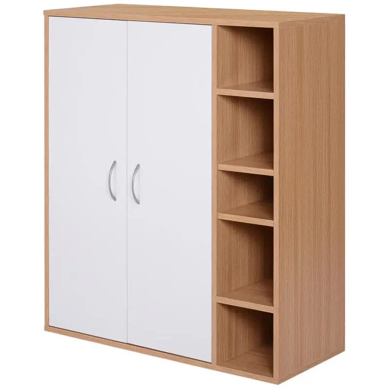 Wall-Mounted Shoe Cabinet with 2 Doors, 80 cm