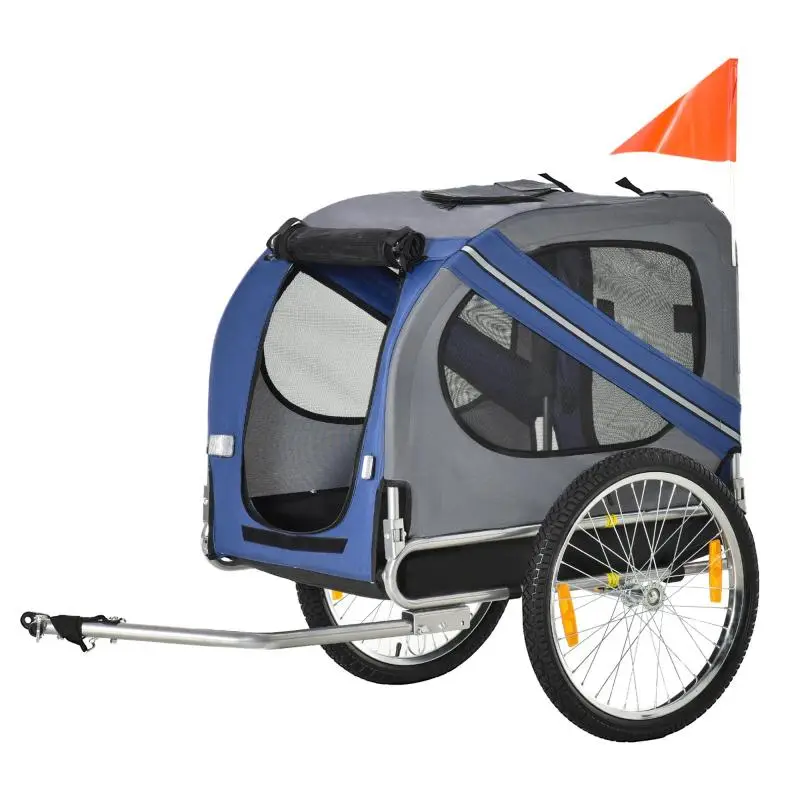 Pet Bicycle Trailer, 130 cm, Blue