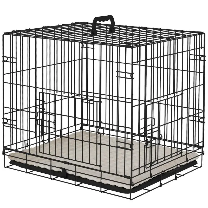 Foldable Dog Crate with Cushion