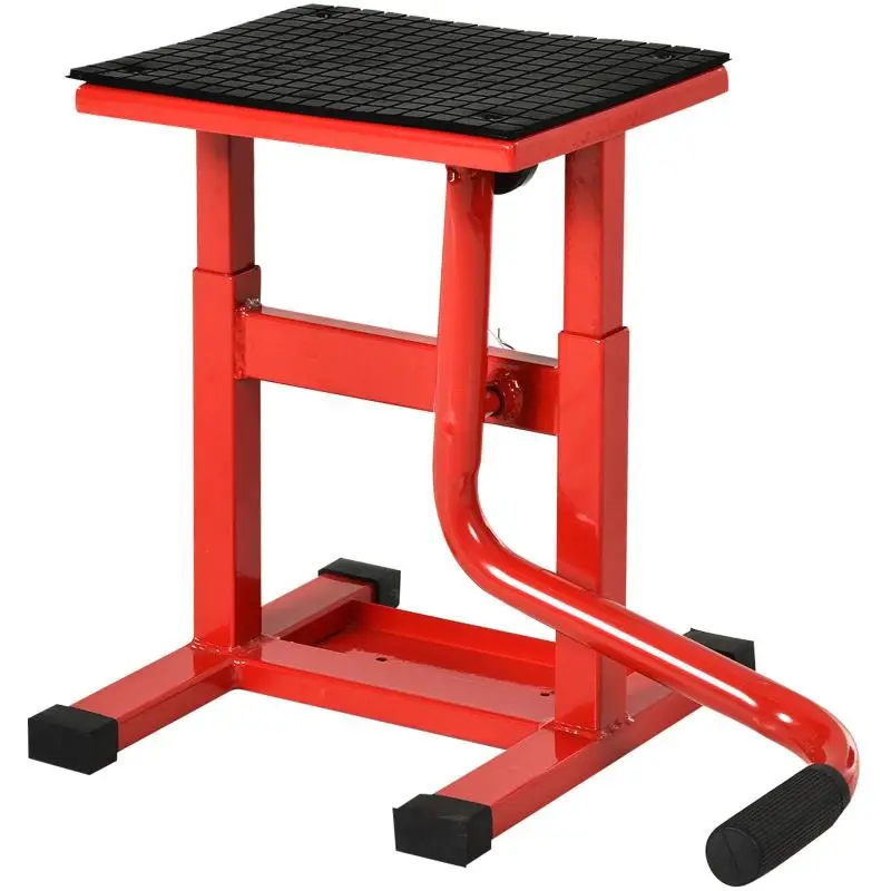 Adjustable Hydraulic Motorcycle Lift Stand, Red