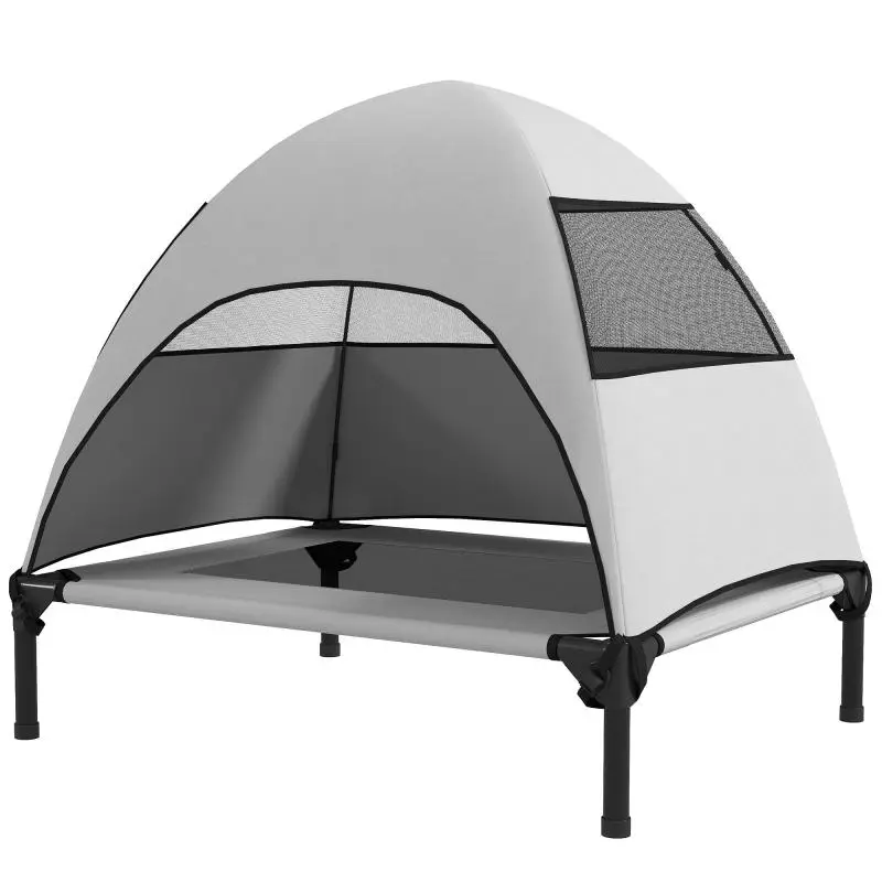 Raised Dog Bed with Canopy, 76 cm