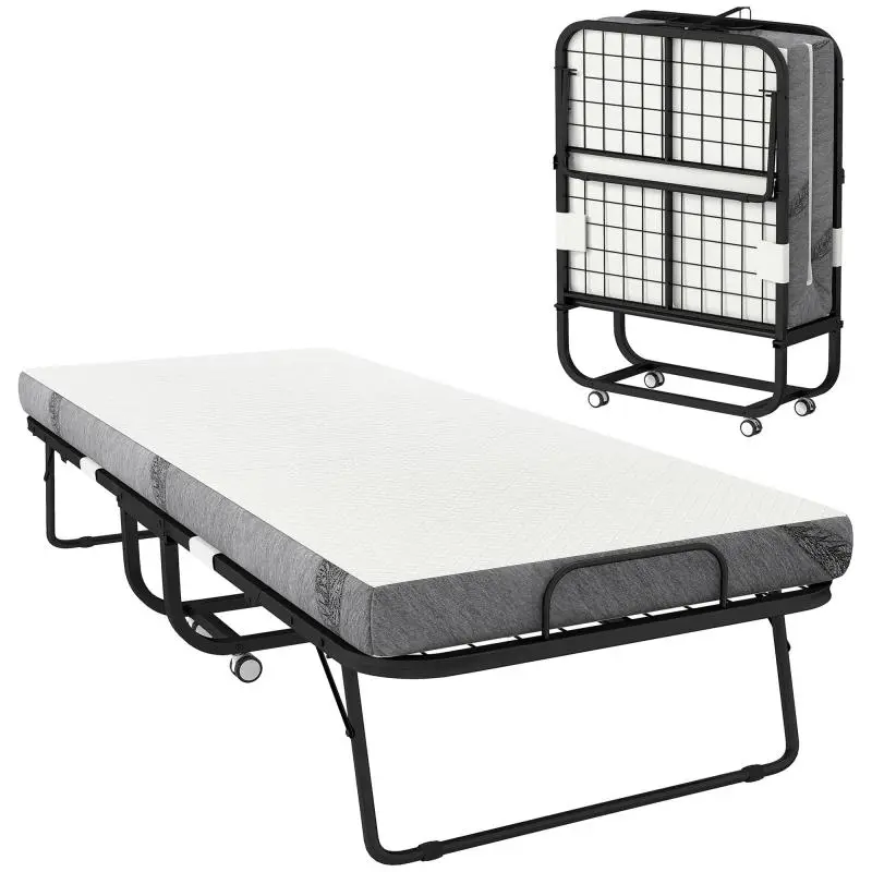 Folding Bed with 10 cm Mattress, 80 x 200 cm