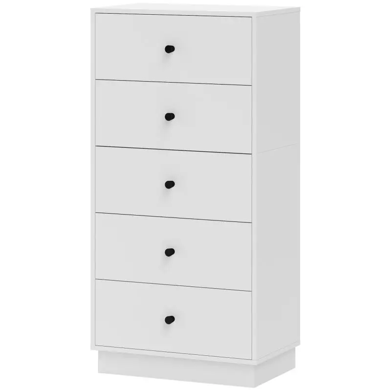 5-Drawer Chest of Drawers, White
