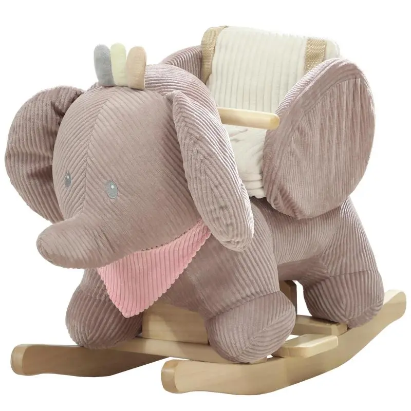 Plush Elephant Rocking Toy with Sounds