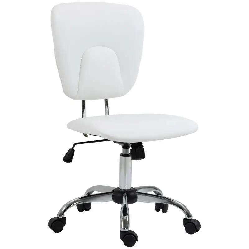 Swivel Office Chair with Adjustable Height, White