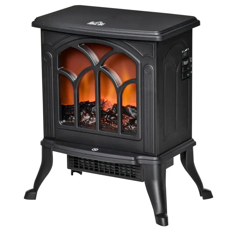 Freestanding Electric Fireplace 750/1500 W, Black