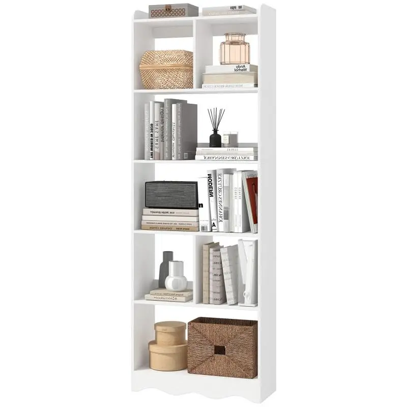 6-Tier Bookcase with Dividers