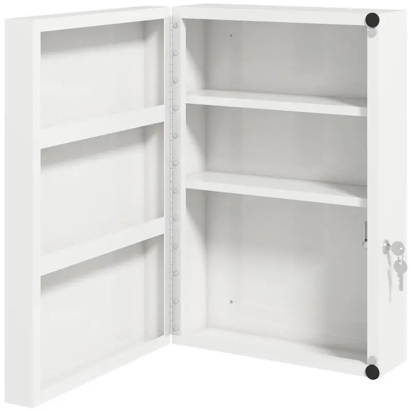 Wall-Mounted Lockable Medicine Cabinet, 40 cm