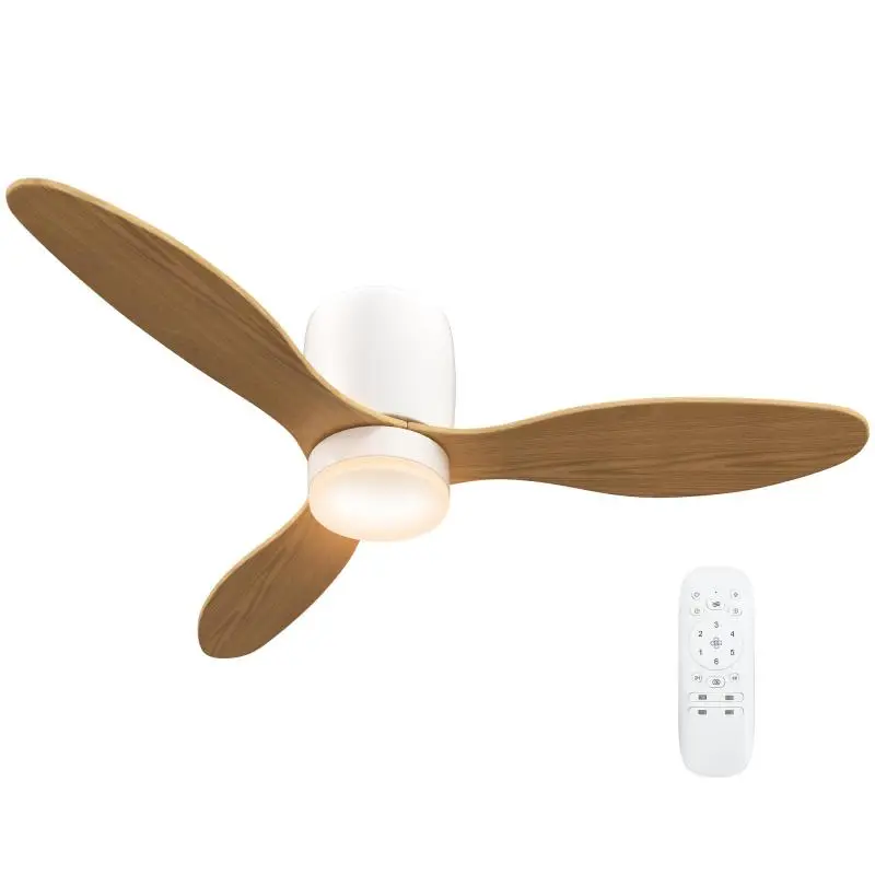 Ceiling Fan with Light and Remote, 115 cm