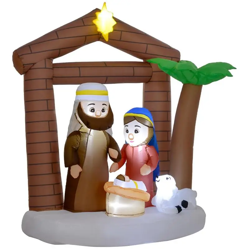 Inflatable Christmas Decoration with LED Lights, 185 cm