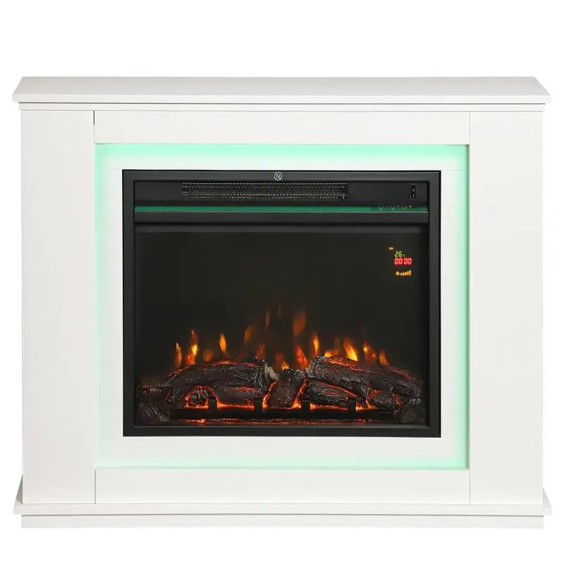 Electric Fireplace with Flame Effect, 98 x 25 x 80 cm