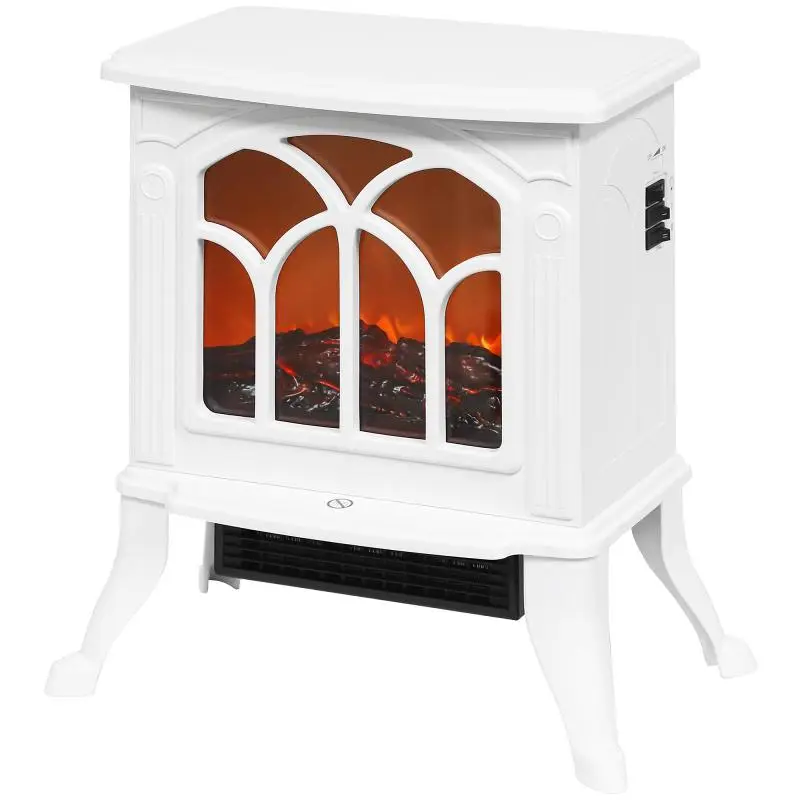 Freestanding Electric Fireplace with LED Flame Effect