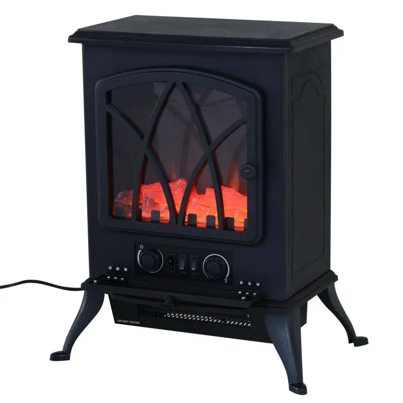 Electric Fireplace Stove with LED Flame Effect
