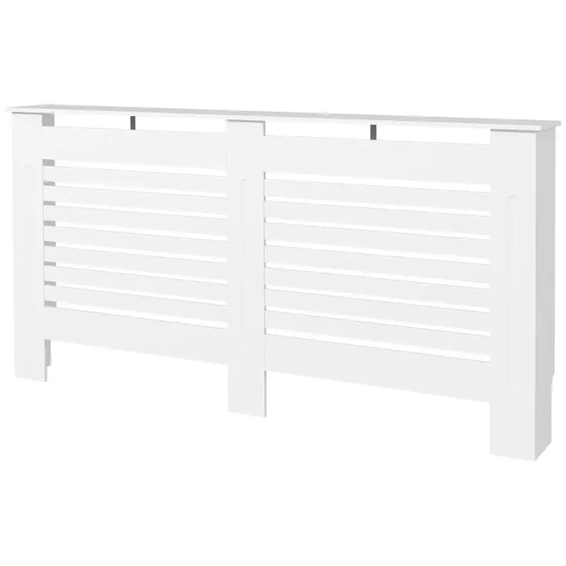 Slatted Radiator Cover with Shelf, 152 cm