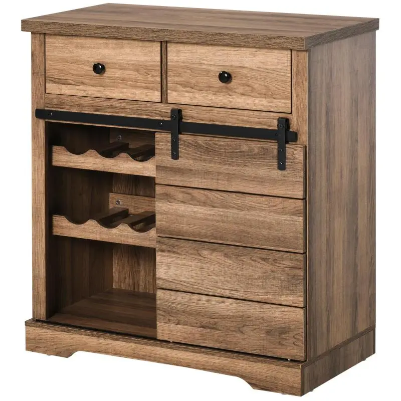 Sideboard with 2 Drawers and Wine Rack