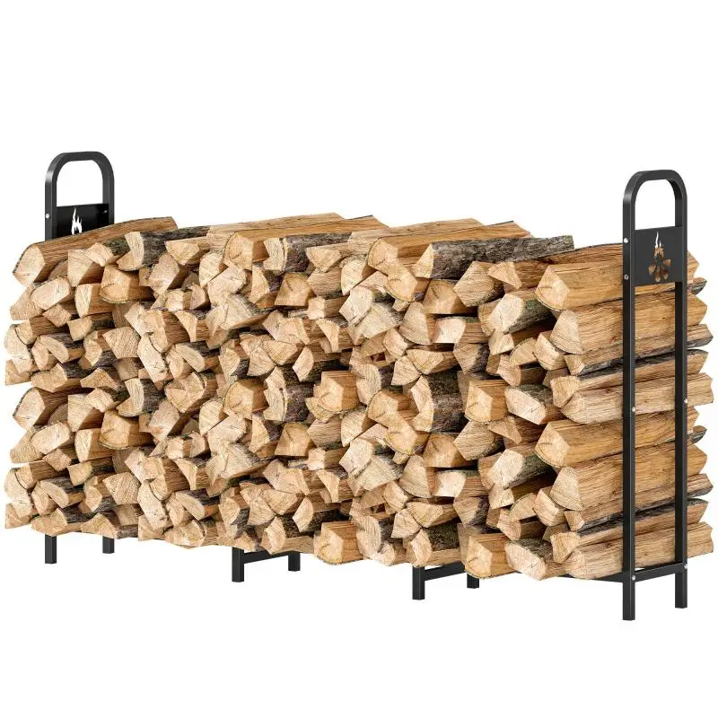 Outdoor Metal Firewood Rack, 300 kg Capacity