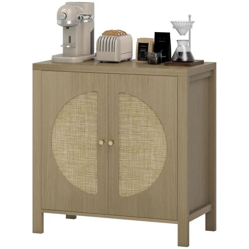 Kitchen Sideboard with 2 Rattan Doors