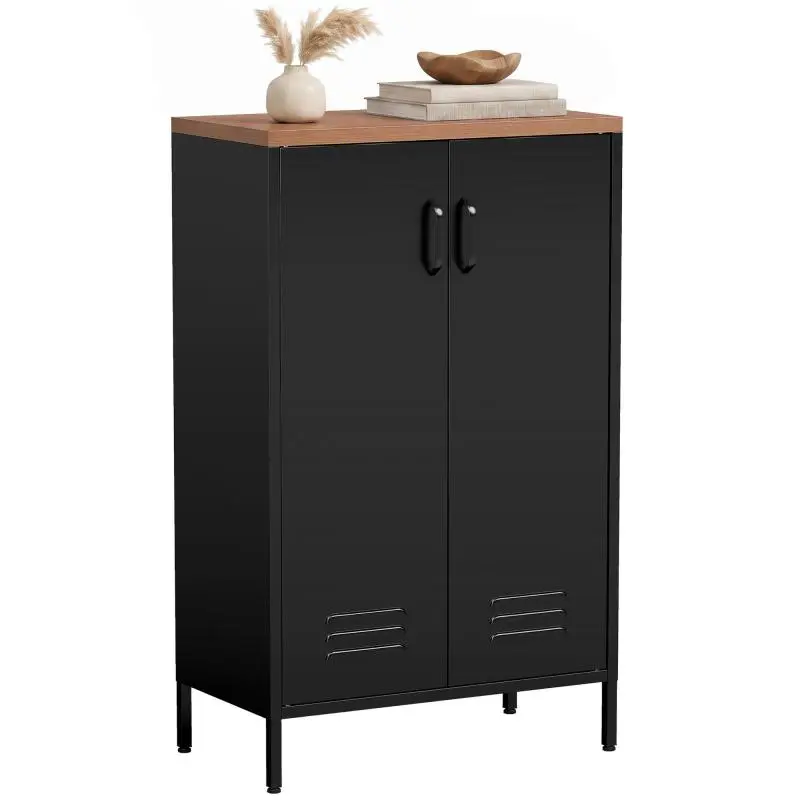 Metal Sideboard with 2 Doors, 65 × 35 × 106 cm