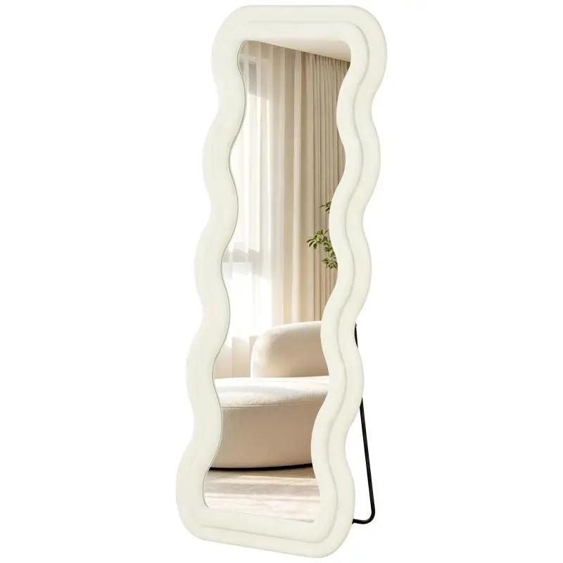 Floor Mirror with Wavy Frame, 160 x 60 cm