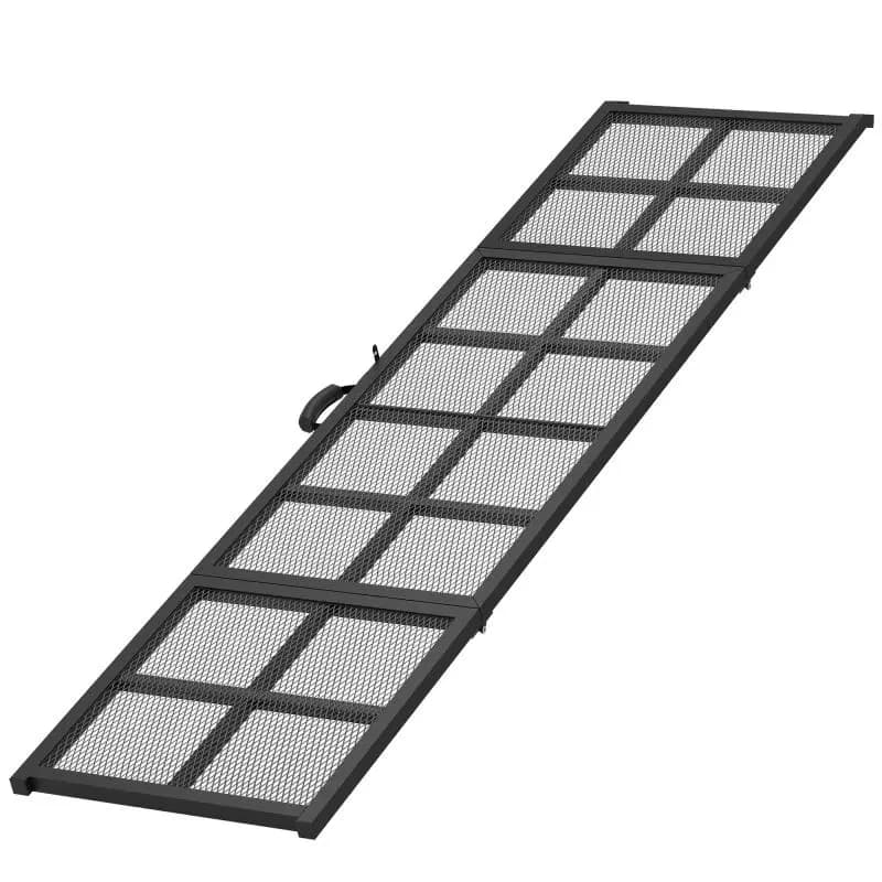 Foldable Steel Dog Ramp, 191 x 50 x 4 cm, Black