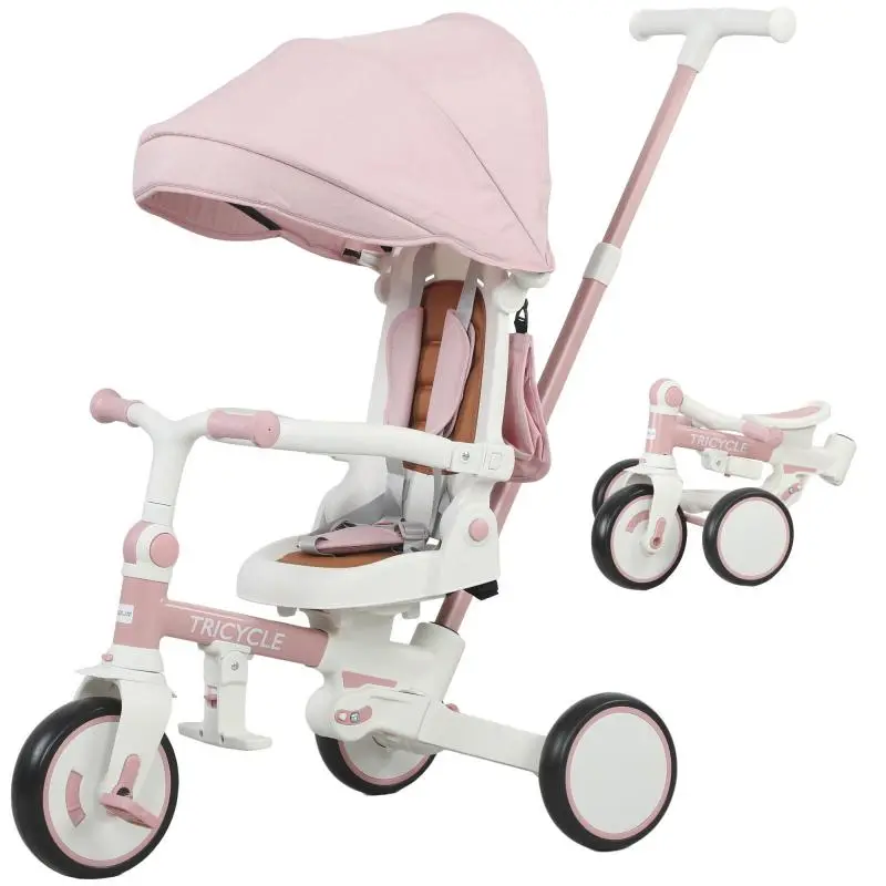 Children's Tricycle with Push Handle, 1–3 Years