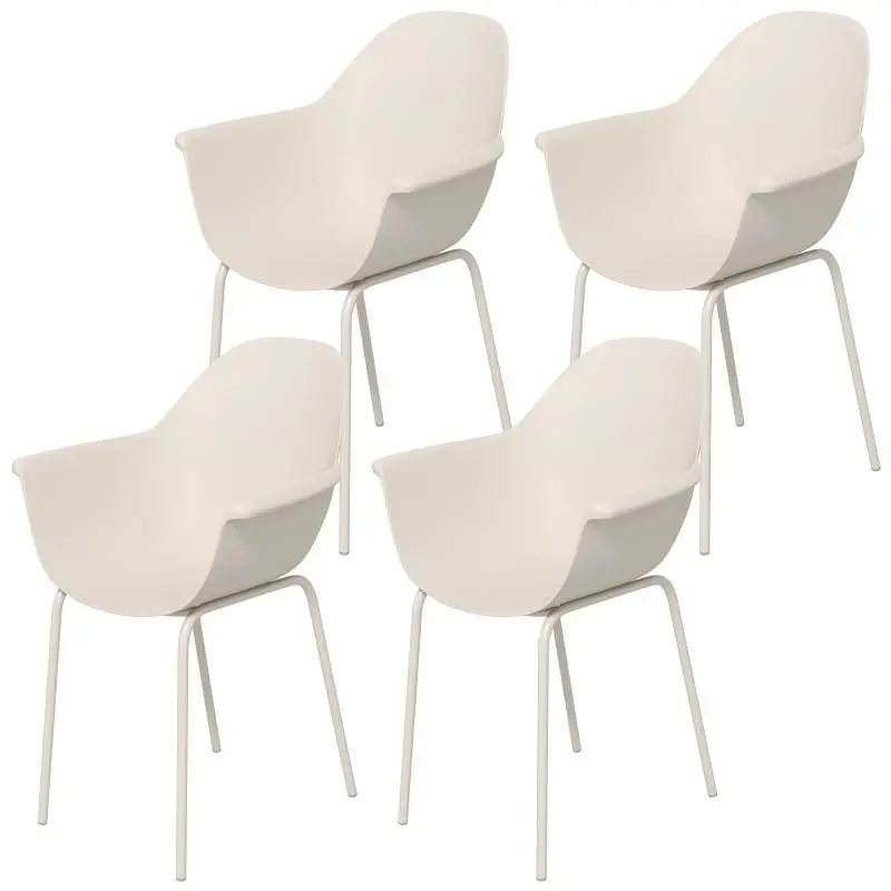 Garden Chairs, Set of 4, Grey