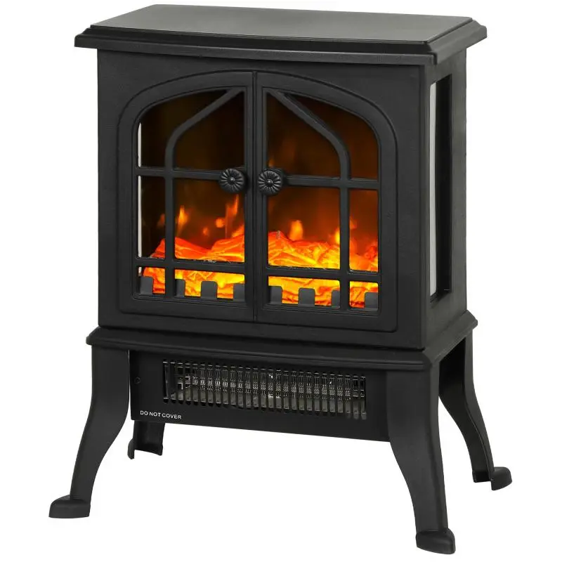 Electric Fireplace with 3D Flame Effect, 48 cm