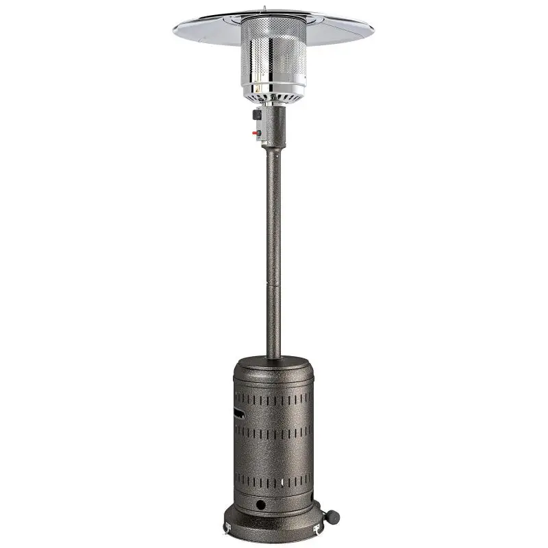 Outdoor Heater with Automatic Shut-Off and Wheels, 82x82x223 cm, Dark Brown