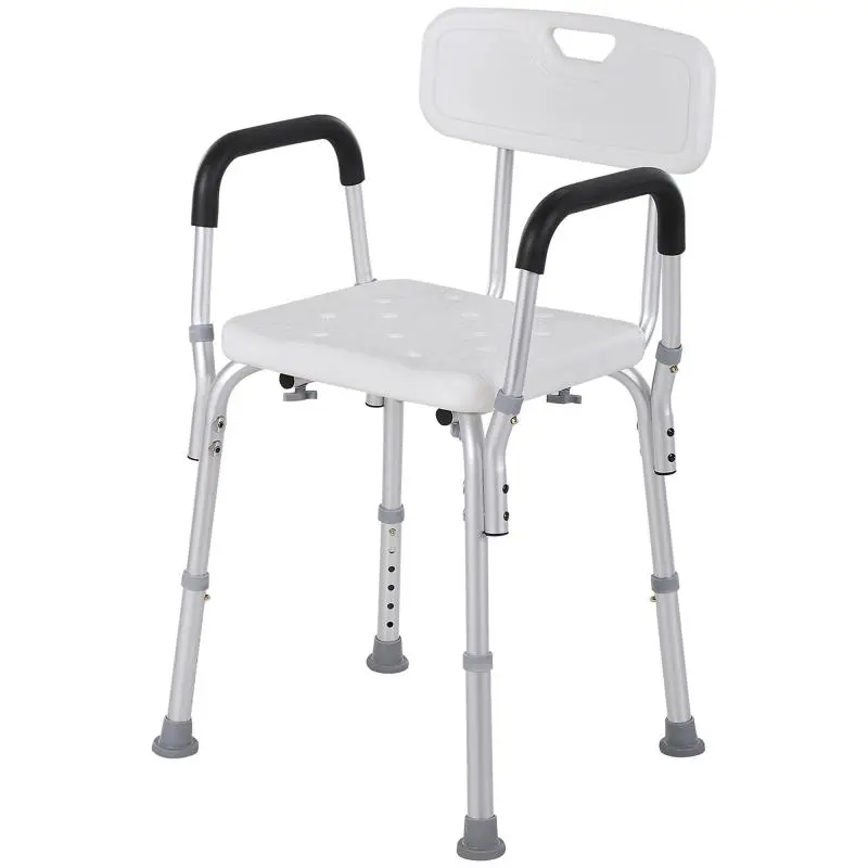 Height-Adjustable Aluminium Shower Chair, 51.5 cm