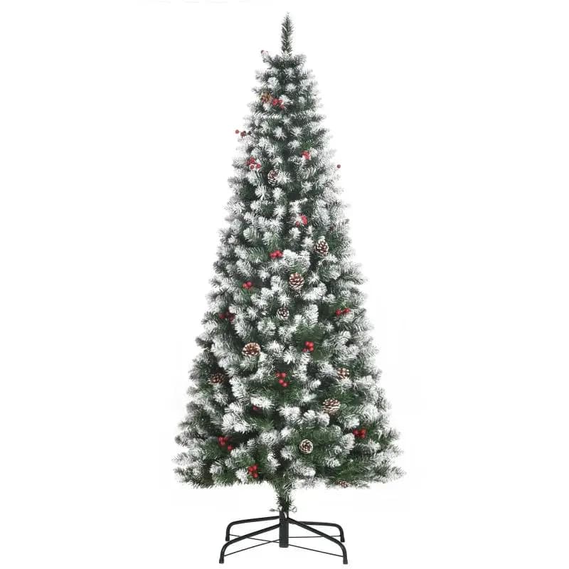 Artificial Flocked Christmas Tree, 180 cm