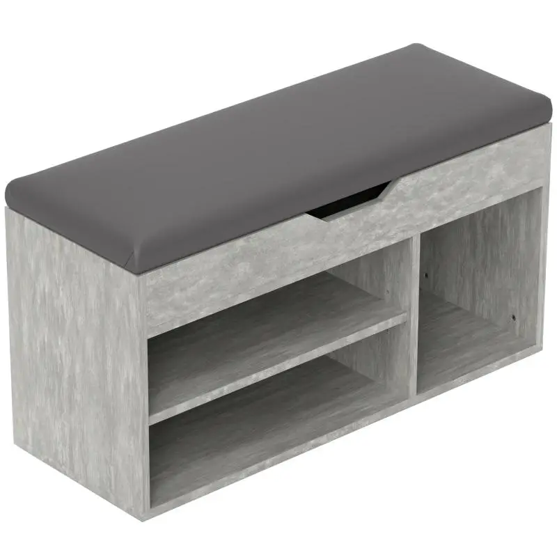 Shoe Bench with Storage Compartment, 80 cm