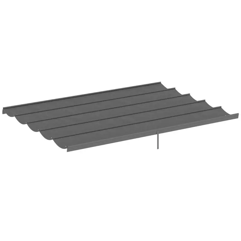 Retractable Pergola Canopy, 4 x 3 m, Dark Grey