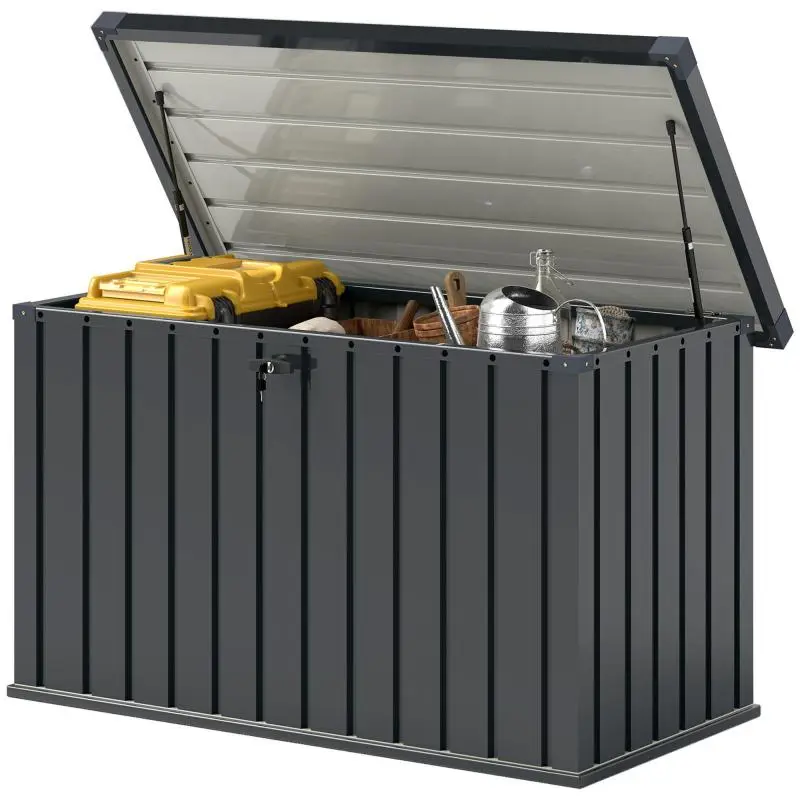 Galvanised Steel Outdoor Storage Box, 400 L