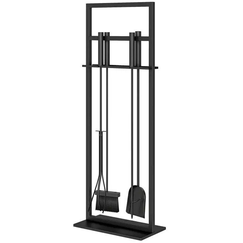 5-Piece Fireplace Tool Set, Black