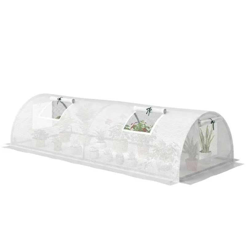 Polytunnel Greenhouse, 200 × 80 × 45 cm, White