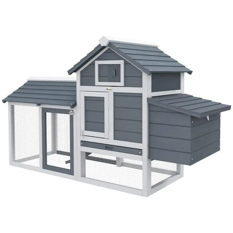 Wooden Chicken Coop for Laying Hens, 151.5 × 54 × 87 cm