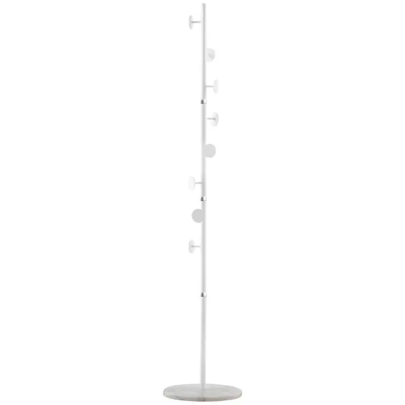 Steel Coat Stand with 8 Hooks and Marble Base