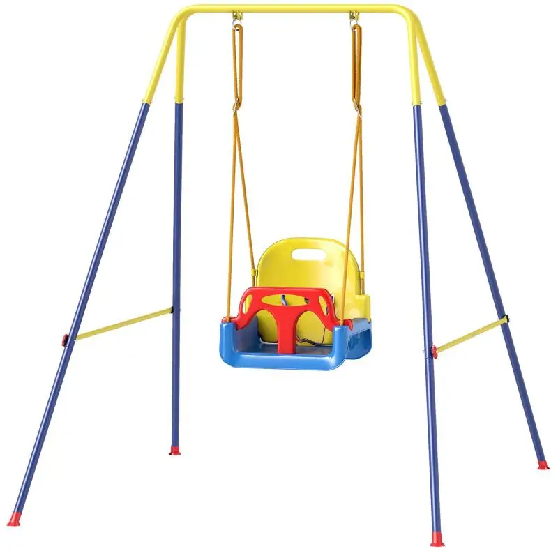 3-in-1 Baby Swing with Adjustable Ropes and Safety Belt