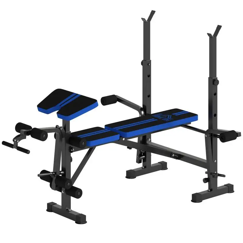 Multi-Purpose Bench with Barbell Rack, 175 x 139 x 127 cm
