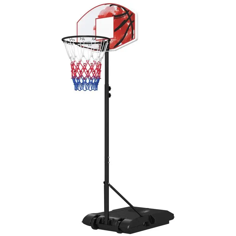 Height-Adjustable Basketball Hoop on Wheels