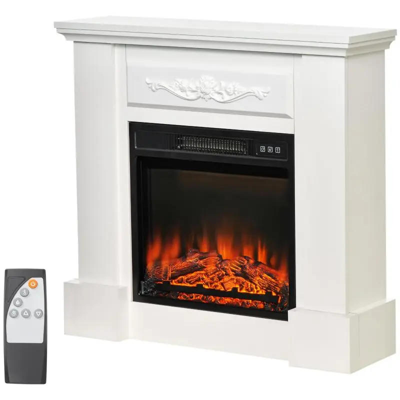 Freestanding Electric Fireplace with Remote Control