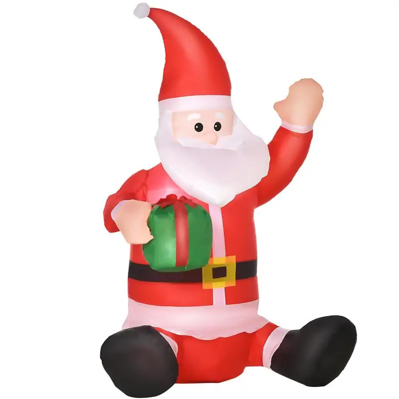 Inflatable Santa Claus with LED Lights, 120 cm