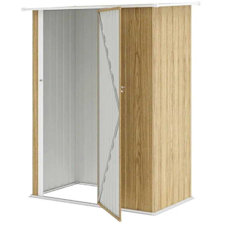 Metal Tool Shed with Sloped Roof, 142 cm