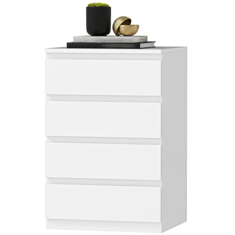 4-Drawer Chest with Soft-Close Drawers, White