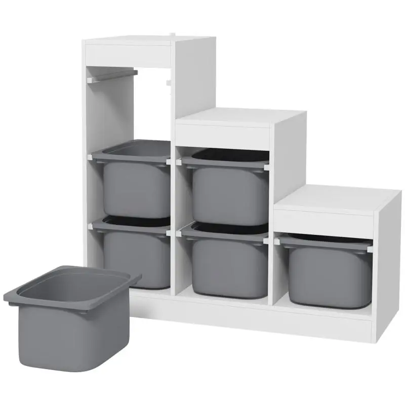 Children's Toy Storage Unit with 6 Removable Bins