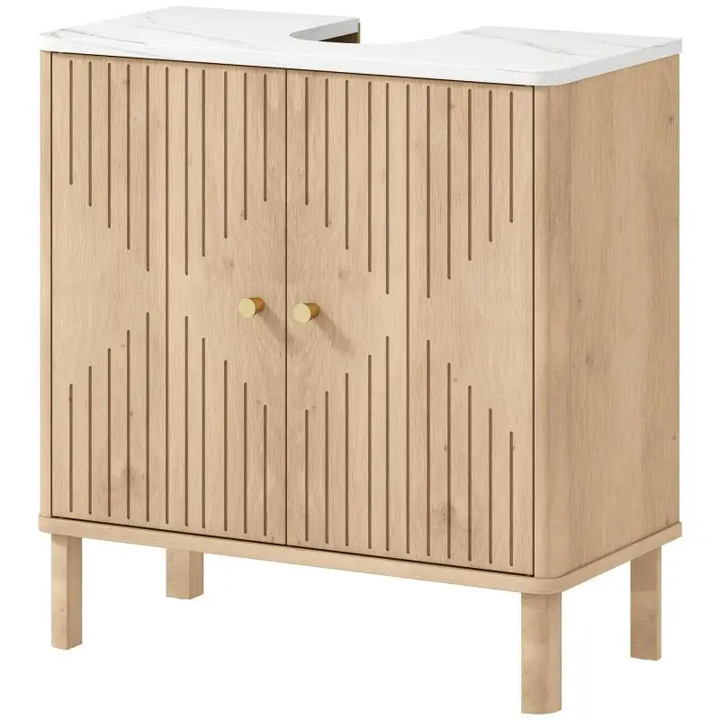 Bathroom Vanity Unit with Adjustable Shelf, 60 cm