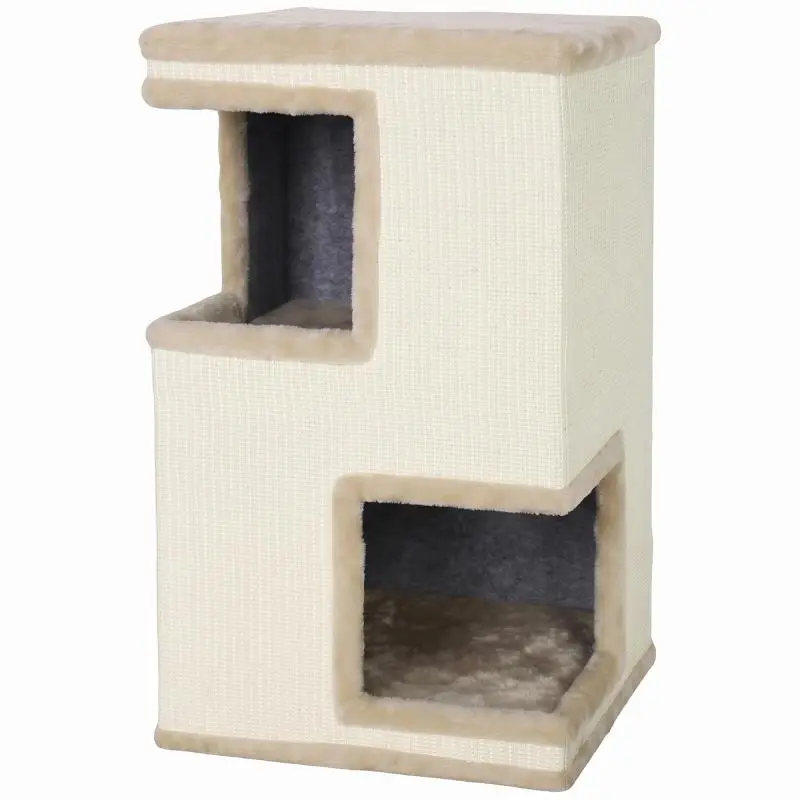 3-Level Indoor Cat Tower with 2 Cat Caves