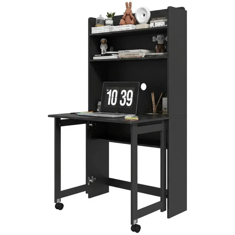 Computer Desk with Storage Shelves, 80 cm