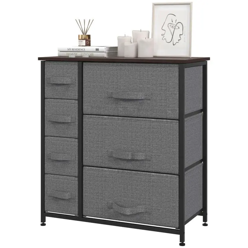 Chest of Drawers with 7 Foldable Fabric Drawers