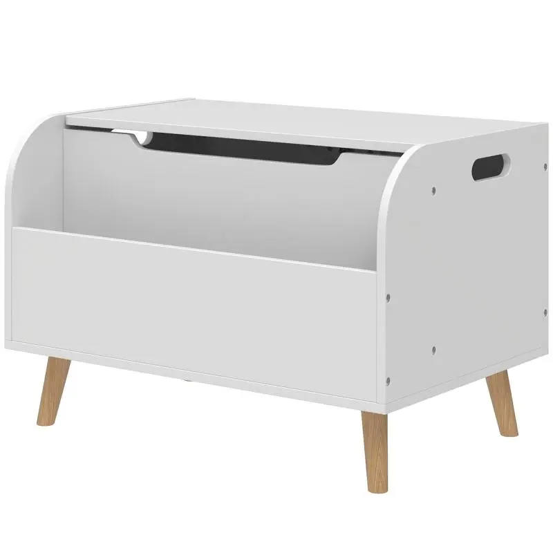 Children's Toy Chest with Shelf, White, 60 cm